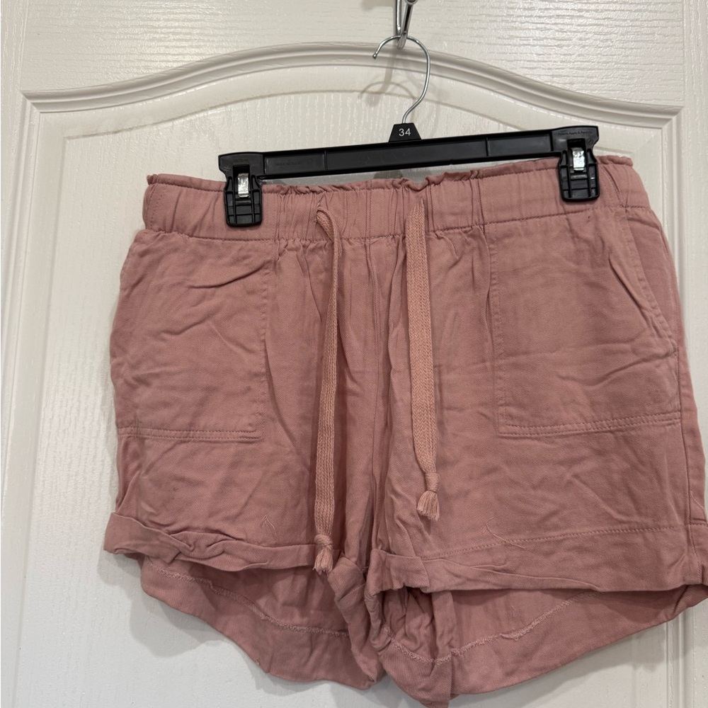 Women's Pink Drawstring Shorts